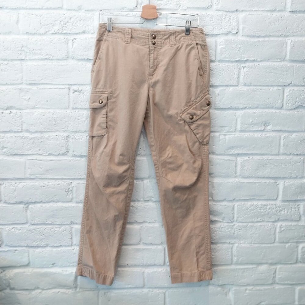 Ralph Lauren Pants Womens 4 Petite Beige Military Cargo Paratrooper Utility